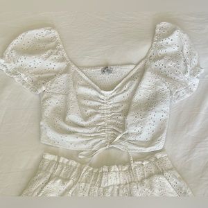 Medium Puff Sleeve Crop Top (matching shorts on page in S)
